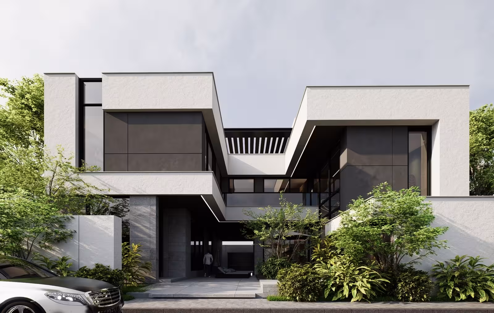 Dual Courtyard Apartment — cross-ventilation with dual-aspect planning