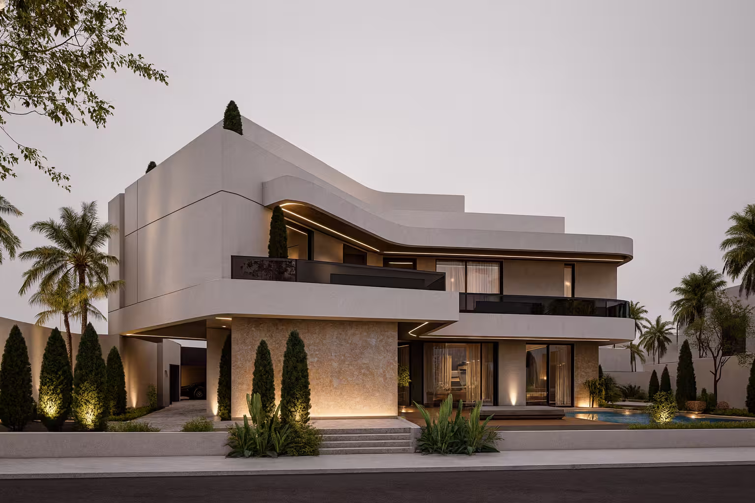 Twin Villas — mirrored design